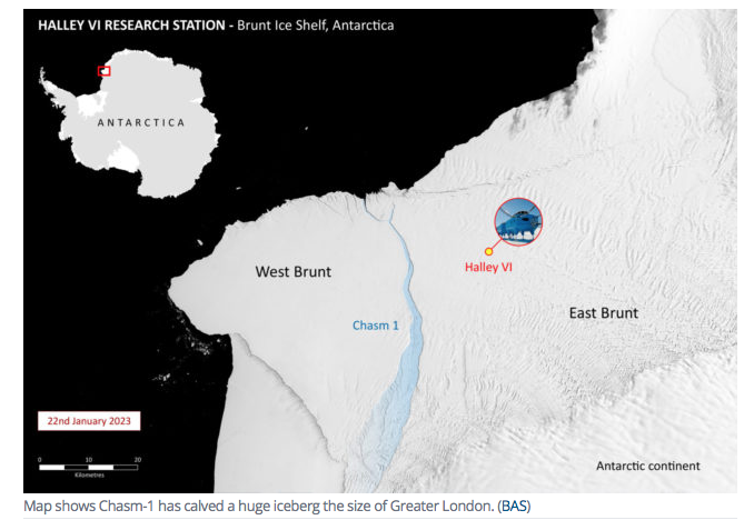 Від крижаного плато Антарктиди відколовся айсберг розміром з Лондон